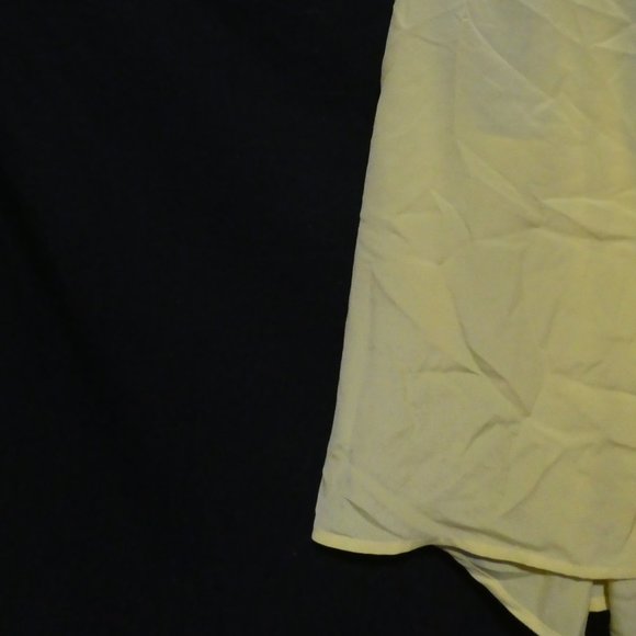 H&M | size 8 | Pastel Yellow Stylish Spaghetti Strap Chiffon Top | Camisole - Picture 4 of 13